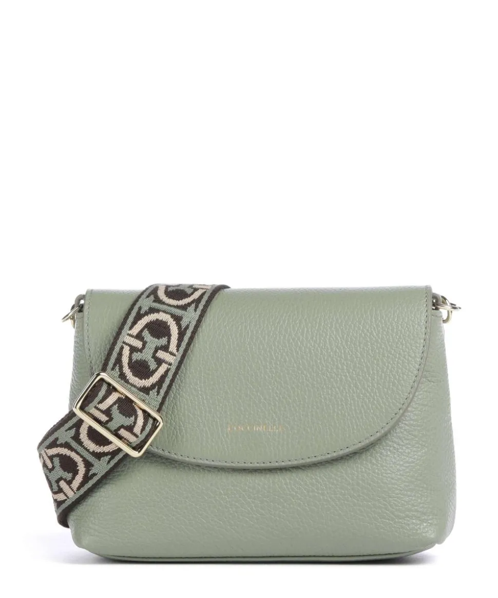 Paulina Umhängetasche Leder graugrün