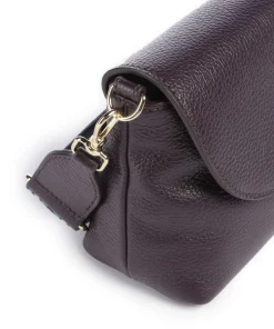 Paulina Umhängetasche Leder pflaume