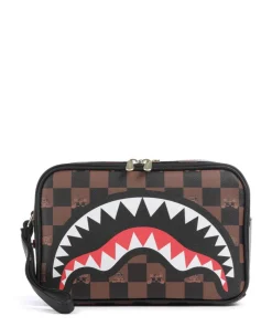 Peeking Character Check Kulturbeutel schwarz/braun 26 cm