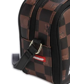 Peeking Character Check Kulturbeutel schwarz/braun 26 cm