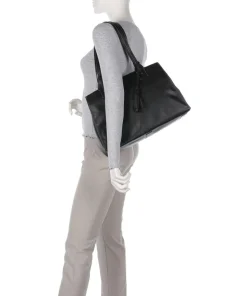 Peephole Shopper genarbtes Rindsleder schwarz