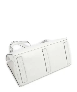 Peephole Shopper genarbtes Rindsleder weiß