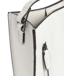 Peephole Umhängetasche genarbtes Rindsleder weiß
