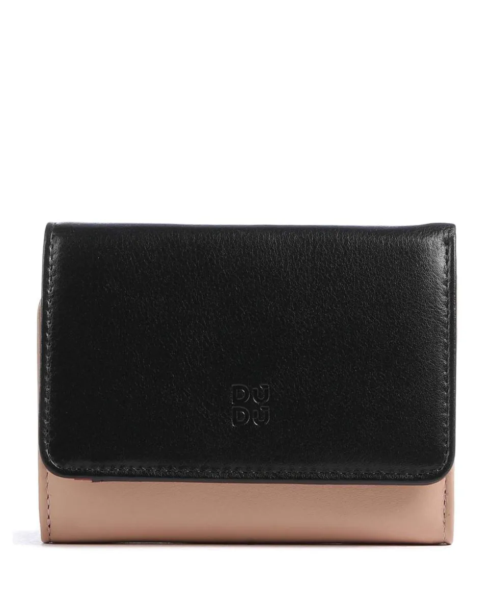 Pemba RFID Geldbörse fein genarbtes Kalbsleder schwarz/beige