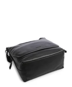 Philocalists Ally Beuteltasche genarbtes Rindsleder schwarz