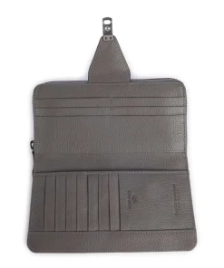 Philocalists Catelyn Geldbörse genarbtes Leder grau