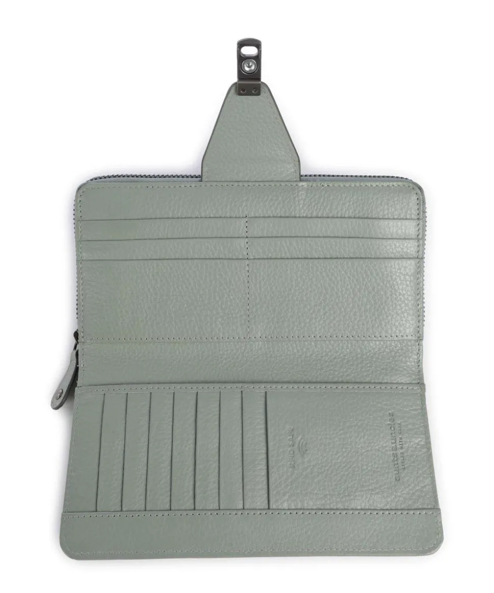 Philocalists Catelyn Geldbörse genarbtes Leder graugrün