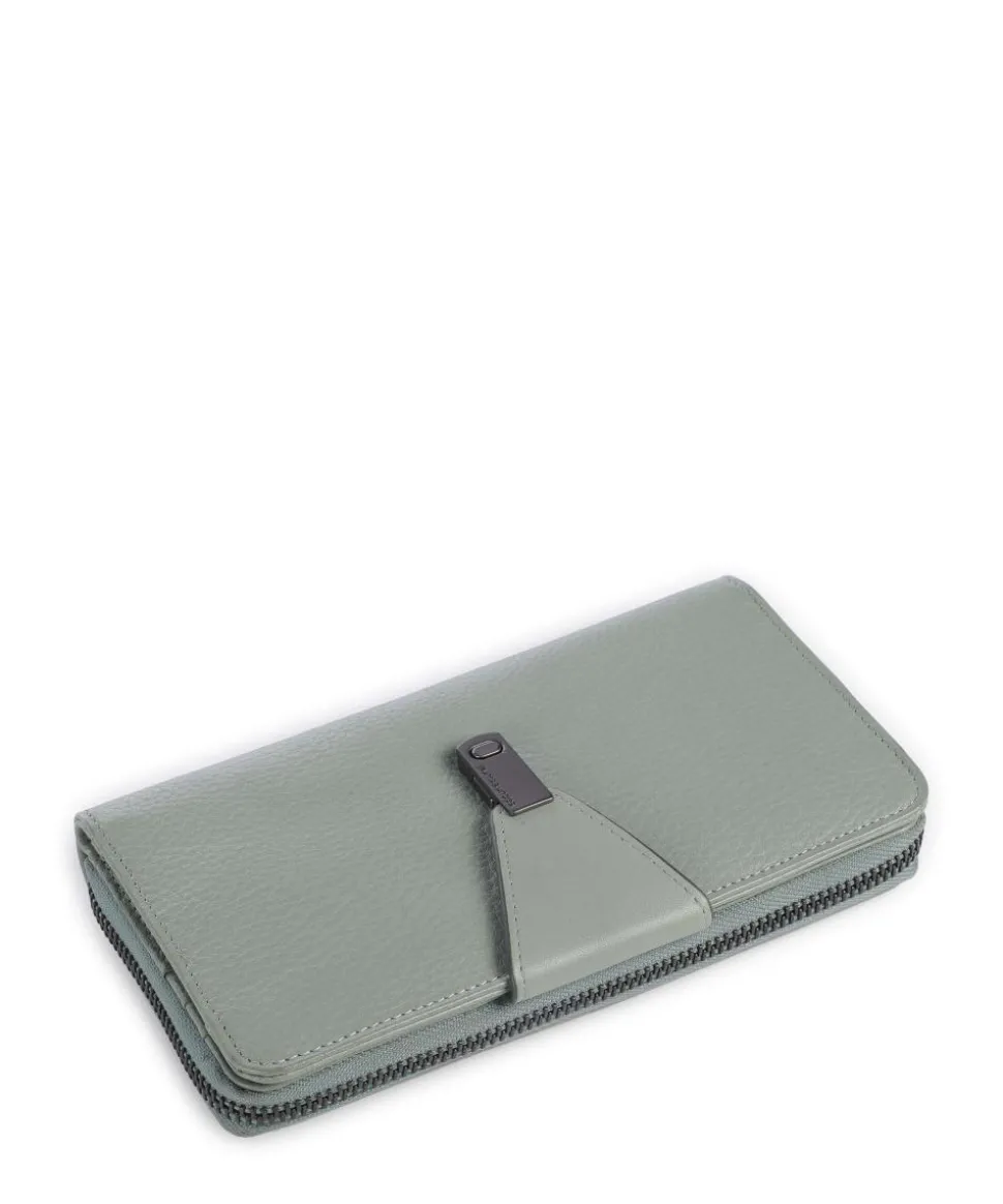 Philocalists Catelyn Geldbörse genarbtes Leder graugrün