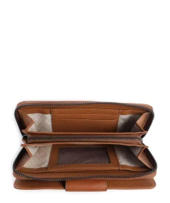 Philocalists Catelyn Geldbörse genarbtes Leder braun