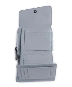 Philocalists Celia Geldbörse genarbtes Leder hellblau