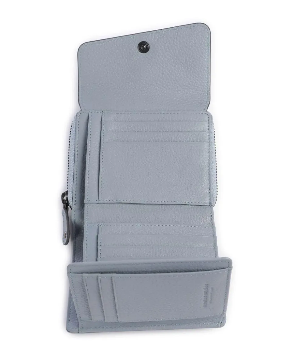 Philocalists Celia Geldbörse genarbtes Leder hellblau