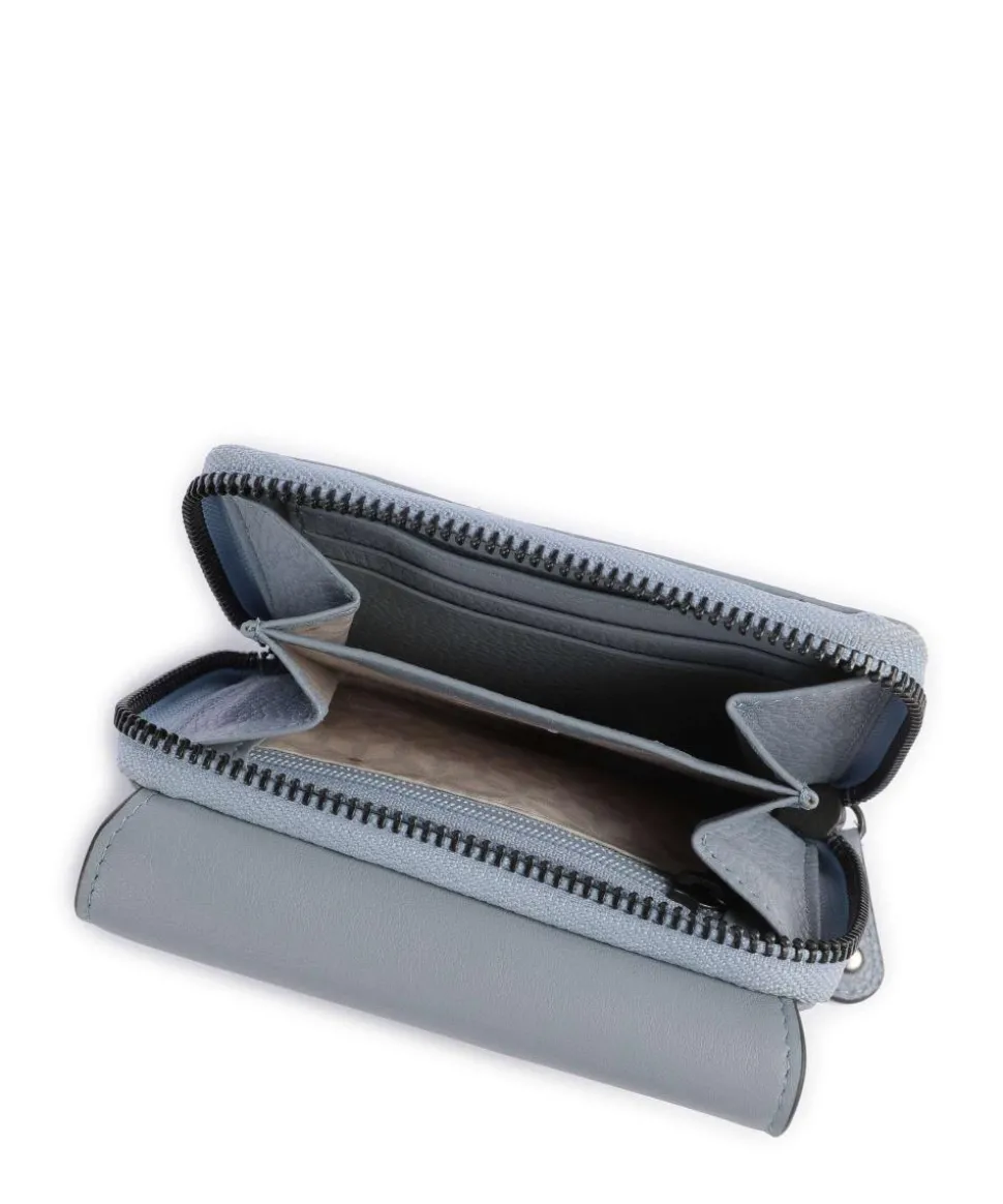 Philocalists Celia Geldbörse genarbtes Leder hellblau