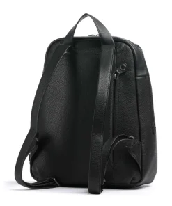 Philocalists Charm Rucksack genarbtes Leder schwarz