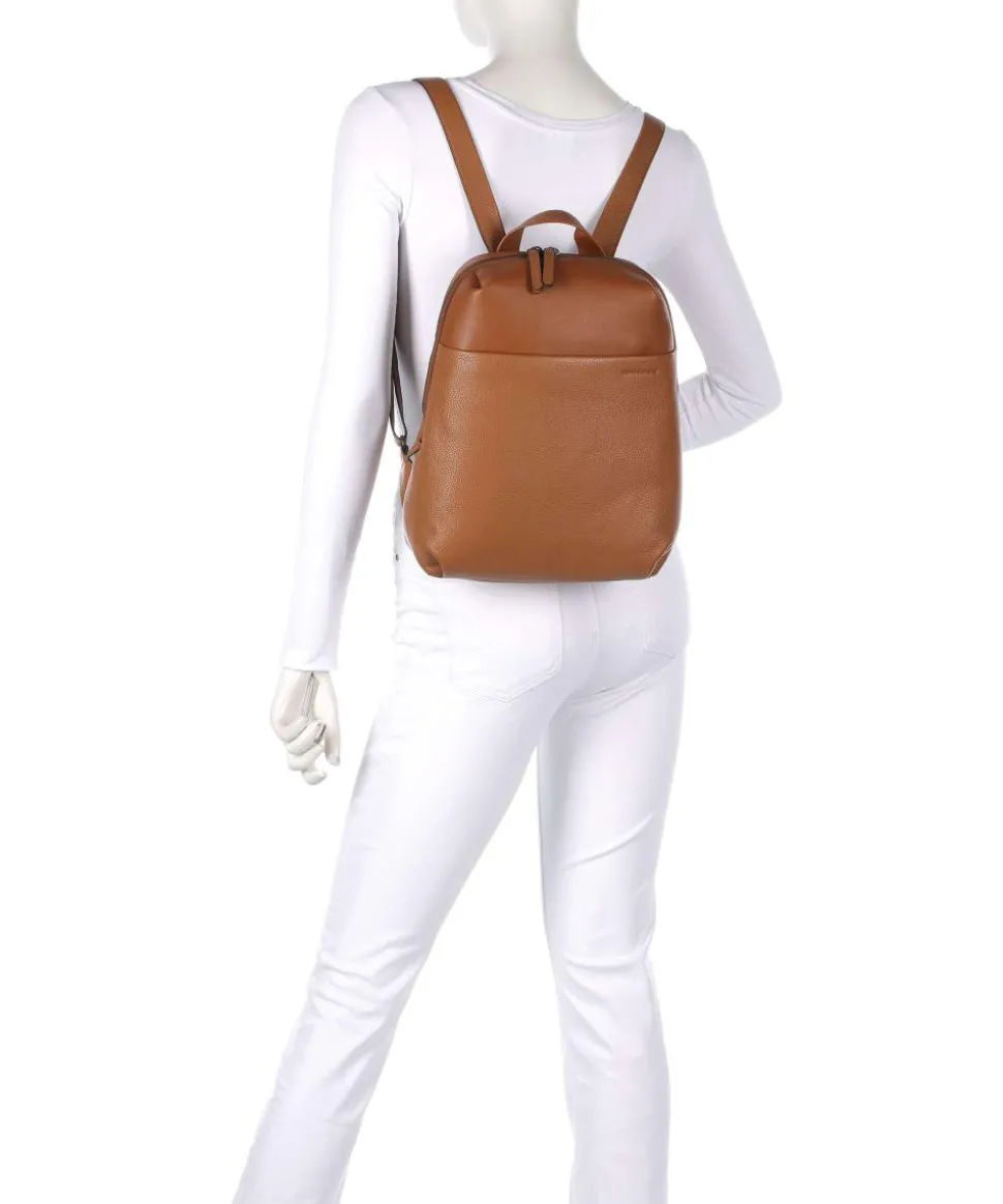 Philocalists Charm Rucksack genarbtes Leder braun