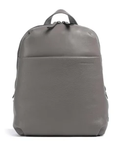 Philocalists Charm Rucksack genarbtes Leder grau