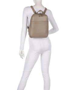 Philocalists Charm Rucksack genarbtes Leder beige