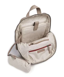 Philocalists Charm Rucksack genarbtes Leder beige