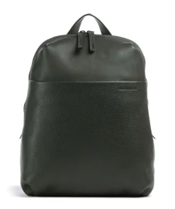 Philocalists Charm Rucksack genarbtes Leder khaki