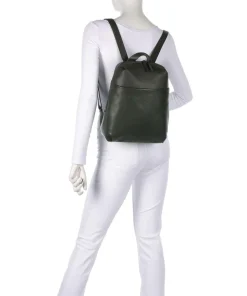 Philocalists Charm Rucksack genarbtes Leder khaki