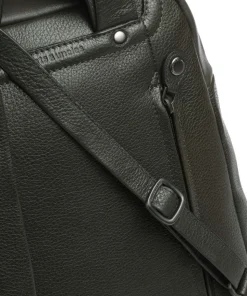 Philocalists Charm Rucksack genarbtes Leder khaki