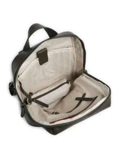 Philocalists Charm Rucksack genarbtes Leder khaki