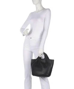 Philocalists Dearie Handtasche genarbtes Leder schwarz