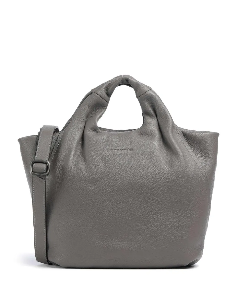 Philocalists Dearie Handtasche genarbtes Leder grau
