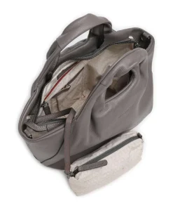 Philocalists Dearie Handtasche genarbtes Leder grau