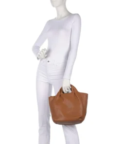 Philocalists Dearie Handtasche genarbtes Leder braun