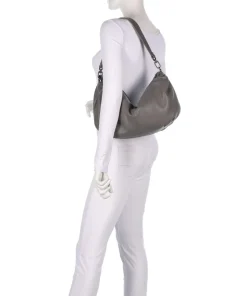 Philocalists Dewdrop Beuteltasche genarbtes Leder grau