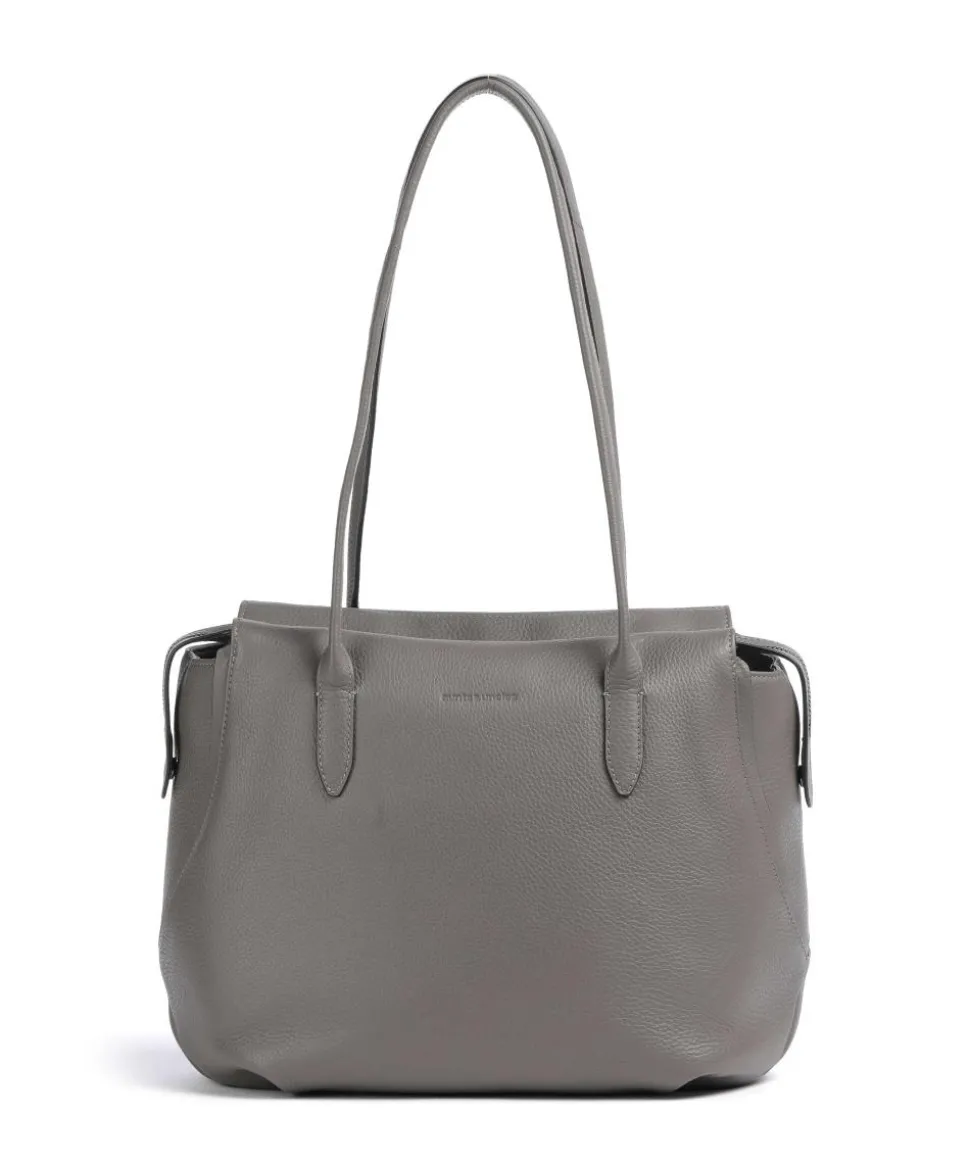 Philocalists Gorgeous Shopper genarbtes Leder dunkelgrau