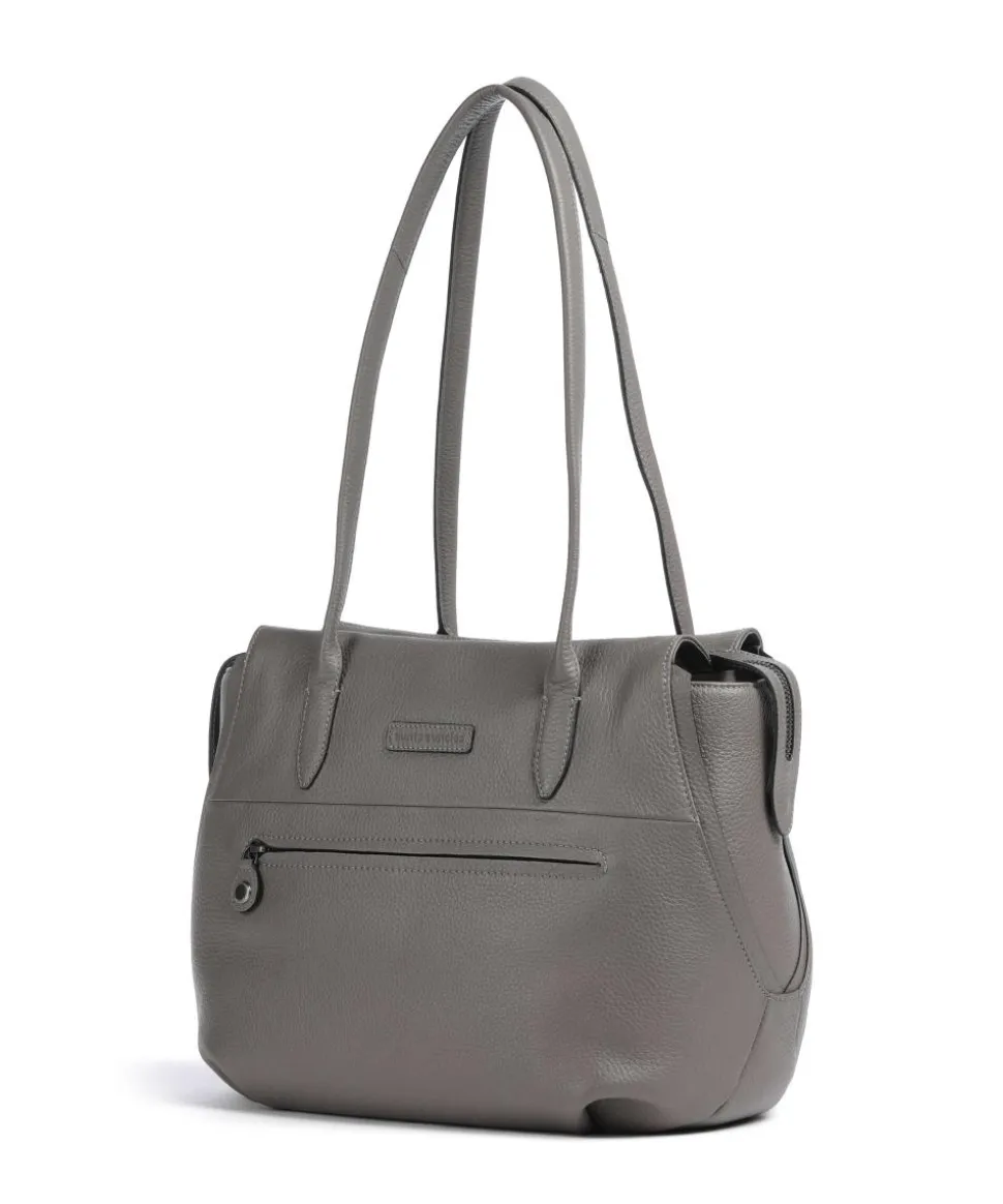 Philocalists Gorgeous Shopper genarbtes Leder dunkelgrau