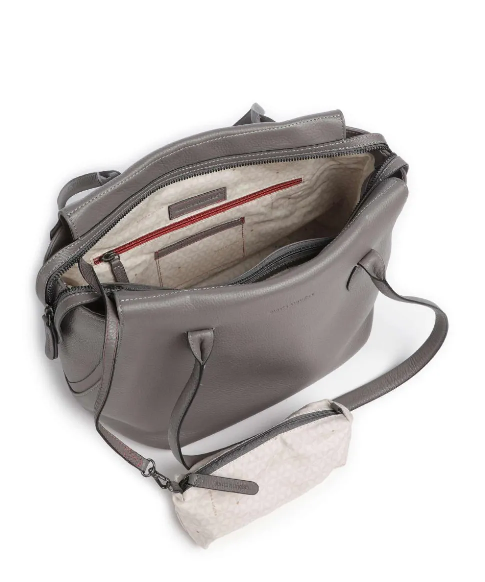 Philocalists Gorgeous Shopper genarbtes Leder dunkelgrau