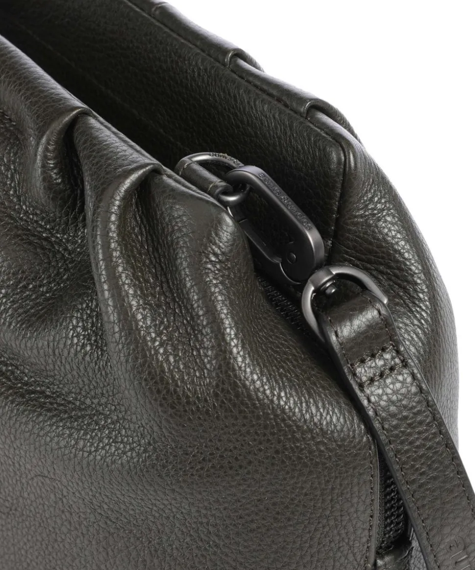 Philocalists Honey Umhängetasche genarbtes Leder khaki