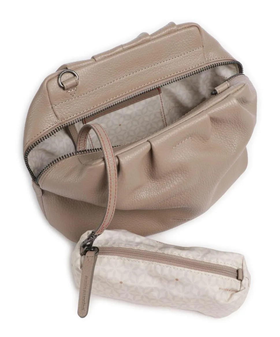 Philocalists Honey Umhängetasche genarbtes Leder beige
