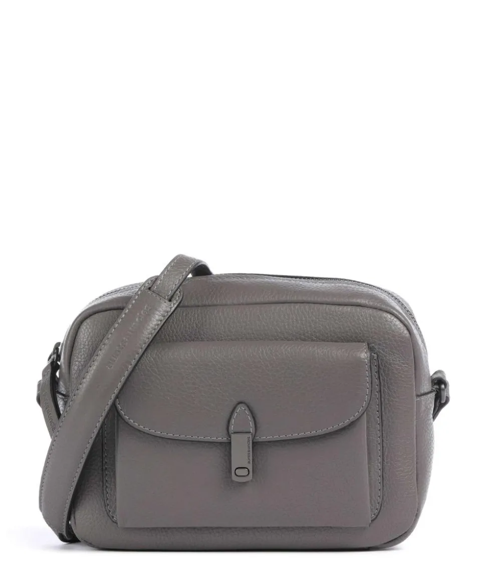 Philocalists Posh Umhängetasche genarbtes Leder dunkelgrau
