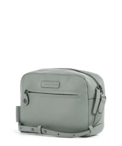 Philocalists Posh Umhängetasche genarbtes Leder graugrün