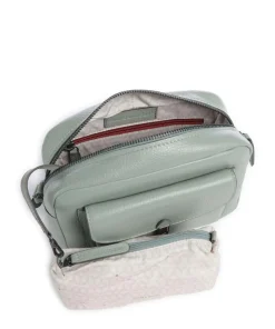 Philocalists Posh Umhängetasche genarbtes Leder graugrün