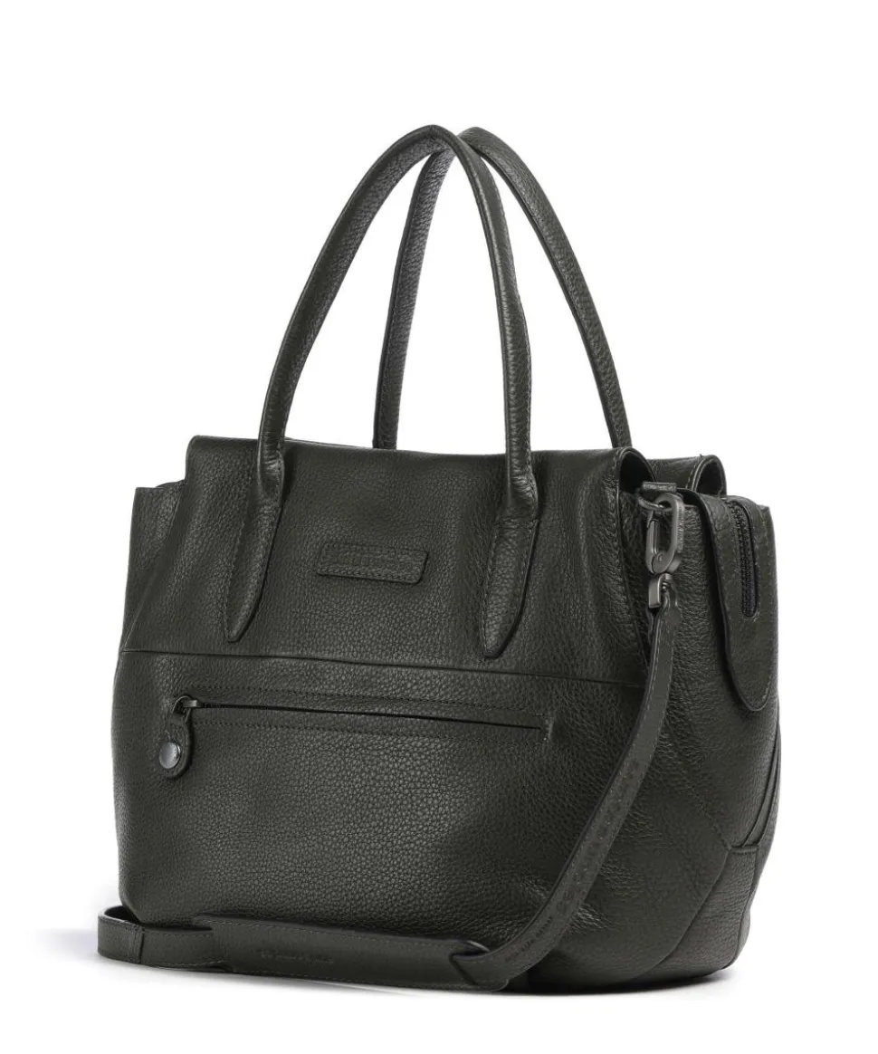 Philocalists Precious Handtasche genarbtes Rindsleder khaki