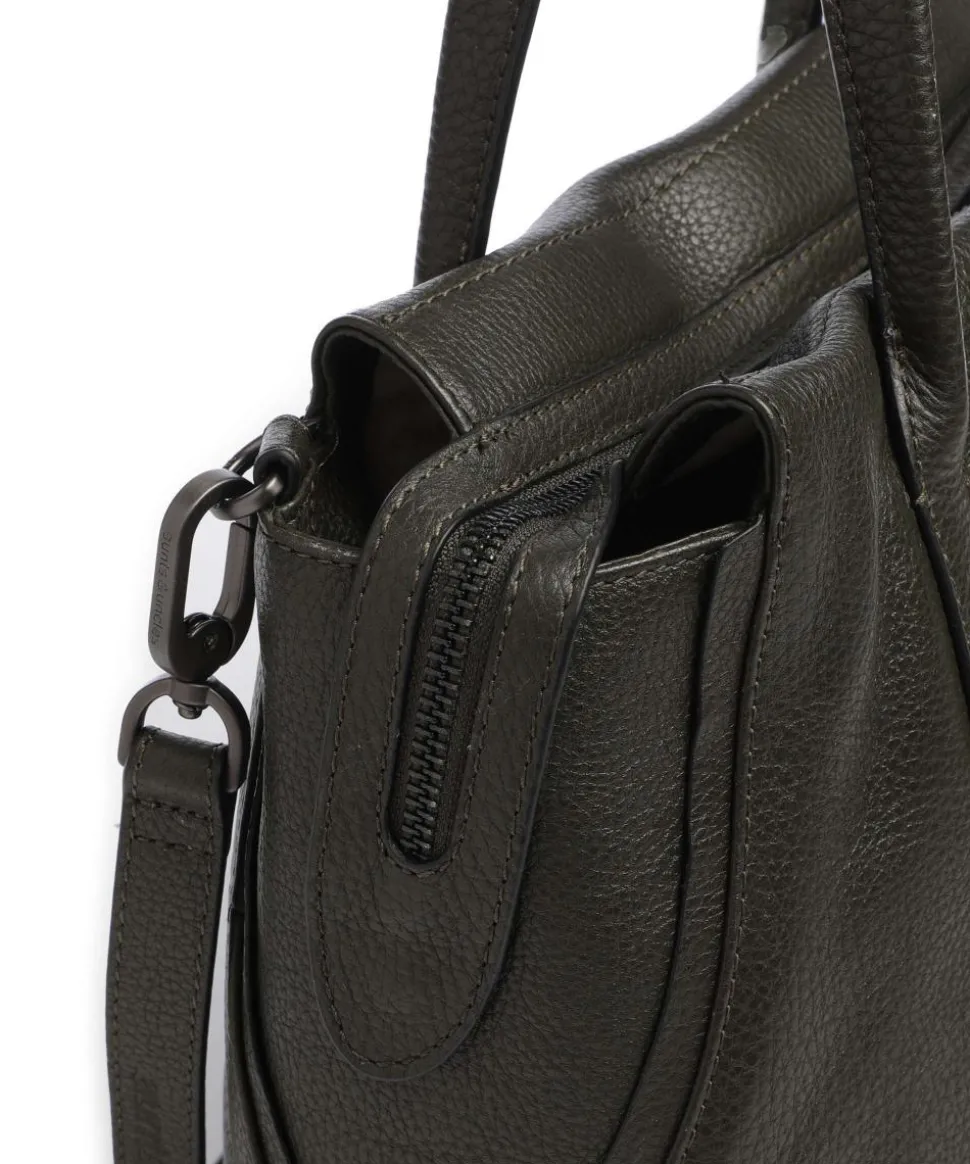 Philocalists Precious Handtasche genarbtes Rindsleder khaki