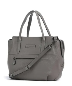 Philocalists Precious Handtasche genarbtes Rindsleder dunkelgrau