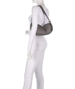 Philocalists Sparkle Beuteltasche genarbtes Leder grau