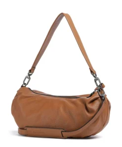 Philocalists Sparkle Beuteltasche genarbtes Leder braun