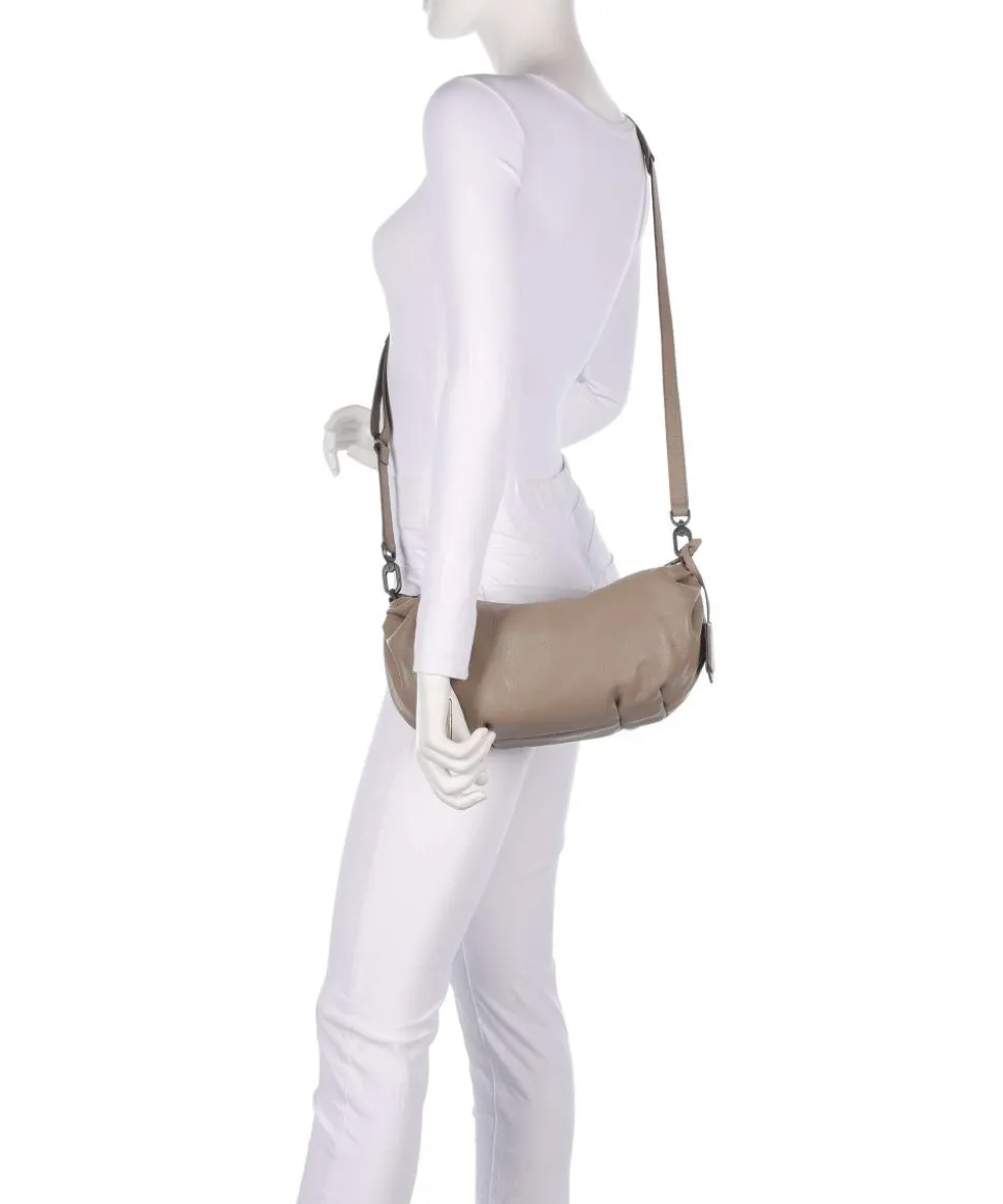 Philocalists Sparkle Beuteltasche genarbtes Leder beige