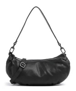 Philocalists Sparkle Beuteltasche genarbtes Leder schwarz