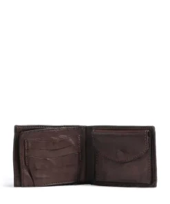 Piccola Pelletteria Geldbörse fein genarbtes Rindsleder dunkelbraun