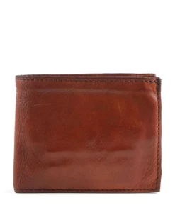 Piccola Pelletteria Geldbörse fein genarbtes Rindsleder cognac