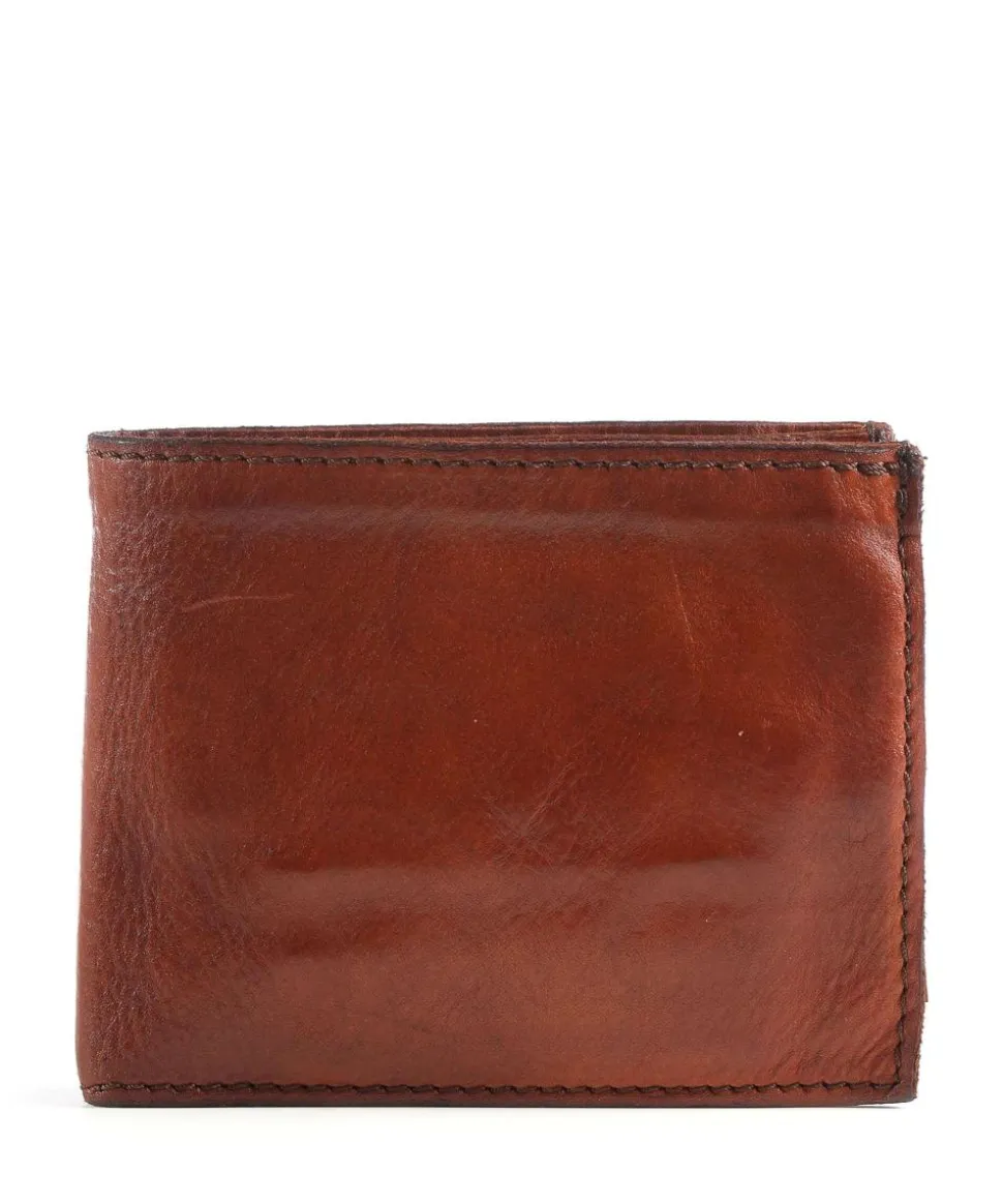 Piccola Pelletteria Geldbörse fein genarbtes Rindsleder cognac