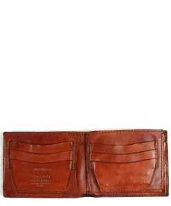 Piccola Pelletteria Geldbörse fein genarbtes Rindsleder cognac