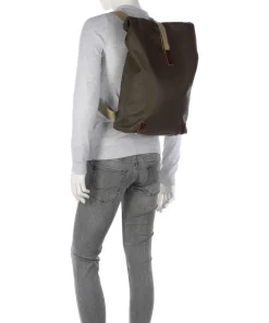 Pickwick Large Patchwork Rolltop Rucksack 16″ Canvas khaki